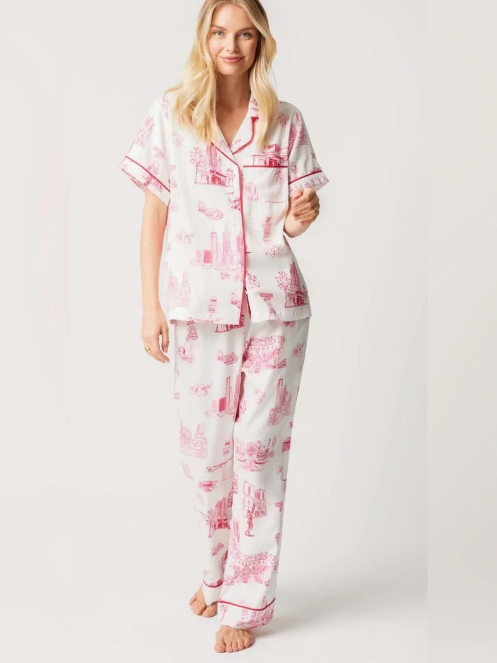 Atlanta Toile Women's Pajama Pants Set - Stylish Comfort for Home and Sleep - Picture 16 of 16